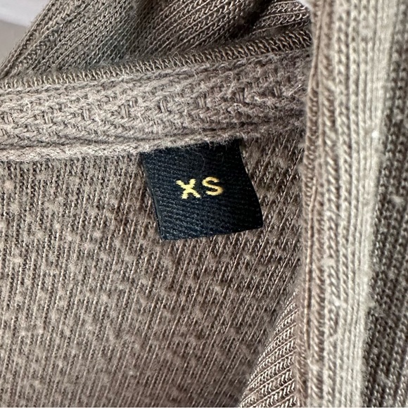 The Kooples Sport Lace Up Hoodie Sweatshirt in Taupe Brown Size XS - Picture 7 of 10